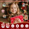 DEVIENG Christmas Clip on Earrings Gift for Kids Teen Girls Hypoallergenic 24 Pairs Sets Optional, Little Girl Cute Christmas Tree Santa Snowman Stockings Elk Small Clip in Earrings Jewelry Gifts view 4