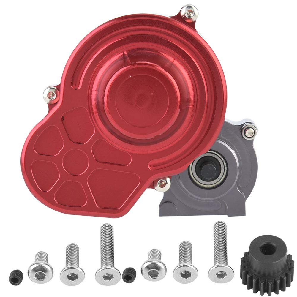 LIZEALUCKY SCX10 Metal Middle Gear Box Assembly RC Car Part Accessory, Upgraded Metal Centre Gearbox Gear Assembly with Motor Mount Model for 1/10 RC Crawler Car