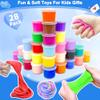 24 Pack Valentine's Day Cards with Butter Slime Toys, Valentines Gifts for Kids 24 Soft and Stretchy Slime, Stress Relief Toys Classroom Exchange Gifts, School Game Prizes Party Favor view 3