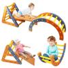 Goldshire 5-in-1 Triangle Climbing Set - Kids Indoor & Outdoor Gym With Arch, Ramp & Ladder - Foldable Plastic Toddler Jungle Toy view 1