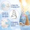 28pcs Winter Snowflake Hanging Swirls Decorations, Frozen Birthday Party Decorations Snowflake Hanging Swirls Decoration Snowflakes Garland Banner for Winter Wonderland Frozen Baby Shower Decorations view 4