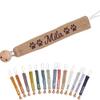 Custom Boho Pacifier Clip Holder with Embroidered Name  A Perfect Personalized Baby Baptism Gifts in Eco-Friendly Bamboo! (Inulin) view 1