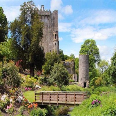 1000 Piece Blarney Castle and Gardens Jigsaw Puzzle with Poster - Ireland Landmarks Puzzle - Home Decoration Wooden Puzzle for Adults Kids Challenging Fun Game Unzip Toy Best Gifts for Friend