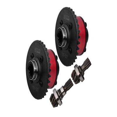 4140 Medium Carbon Steel + 7075 Aluminum Alloy Front & Rear Complete Differential for Traxxas 1:5 X Maxx 6S 8S / XRT 8S / X Maxx Ultimate 8S / XRT Ultimate 8S Monster Truck Upgrades - Red