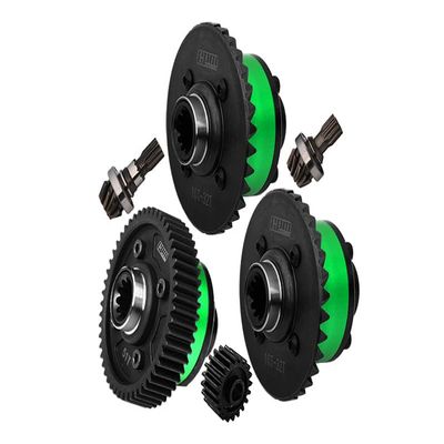 4140 Medium Carbon Steel + Aluminum 7075 Alloy Front & Center & Rear Complete Differential for Traxxas 1:5 X Maxx 6S 8S / XRT 8S / X Maxx Ultimate 8S / XRT Ultimate 8S Monster Truck Upgrades - Green