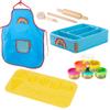 Play-Doh: Creative Playset - All Inclusive Clay Art Set, (6) 1oz Play-Doh Containers, Storage Box, Apron, 3pc Wooden Tools, 3D Silicone Mat, Kids 3+ view 1