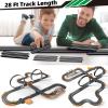 Slot Car Race Track for Kids with 4 Slot Cars, Dual Racing Electric Car Tracks Game Featuring Flash Bridge and Pendulum Toys Gifts for Boys Girls Age 6 7 8 Years Old view 2