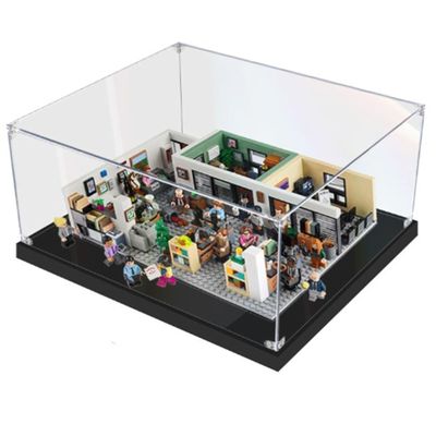 Acrylic Display Case Compatible for le-go 21336 Office Model Transparent Dustproof Protection Collection Organizer Storage Cabinet (Display Case Only) (2mm)