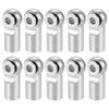 DAIHAOUU 10Pcs Aluminum Alloy M2 M2.5 Rod End Ball Head Joints Holder Tie Right-Hand Screw for RC Model Car Boat Airplane Trucks(M2 Silver) view 1