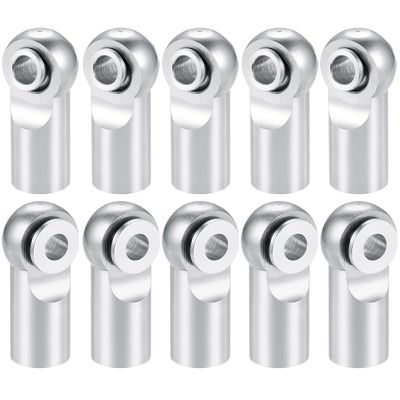 DAIHAOUU 10Pcs Aluminum Alloy M2 M2.5 Rod End Ball Head Joints Holder Tie Right-Hand Screw for RC Model Car Boat Airplane Trucks(M2.5 Silver)