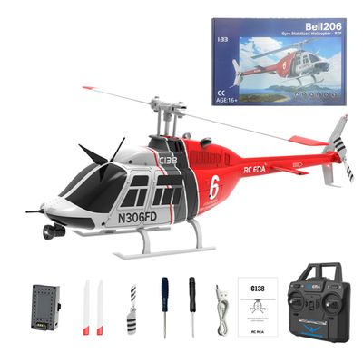 URFunModel 1/33 206 RC Helicopter for Adults, 2.4G 6CH 1 Battery Military Remote Control Helicopter with Optical Flow Positioning, No Aileron RC Aircraft Airplane, RC Flying Plane Toy Gift -RTF