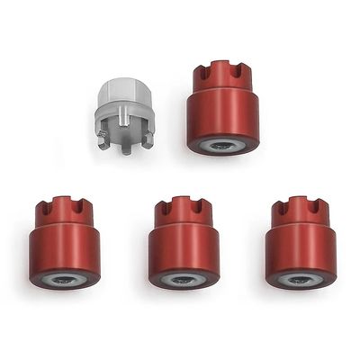 4PCS M2 Wheel Nuts Cap Locking Hubs Hex Insert Lock Nut for 1/24 for Axial SCX24 for Deadbolt for Jeep for Gladiator for Ford Bronco Parts(Red)