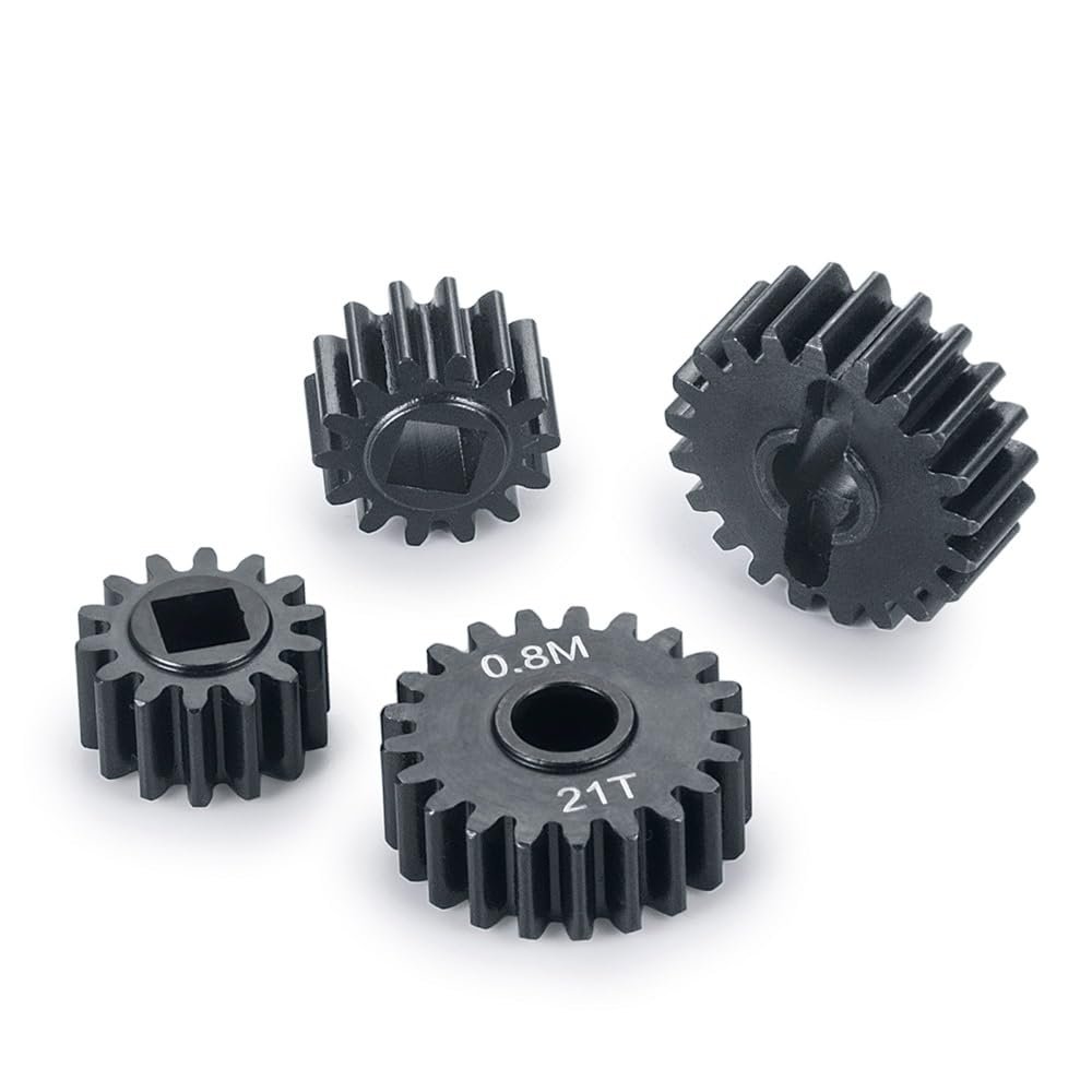 4PCS Metal Portal Axle Gear 14/21T 12/23T for 1/10 RC Crawler Car Axial for SCX10 III for Capra AXI3000 AXI3004 Upgrade Parts(12T 23T)