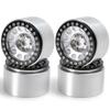 1.9" Beadlock Wheel Rim Extended Wheels Hubs for Axial SCX10 TRX4 TRX6 D90 4WD 1/10 RC Crawler Car Upgrade Parts(Silver Black 4PCS) view 1