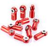DAIHAOUU 10Pcs Aluminum Alloy M2 M2.5 Rod End Ball Head Joints Holder Tie Right-Hand Screw for RC Model Car Boat Airplane Trucks(M2.5 Red) view 4