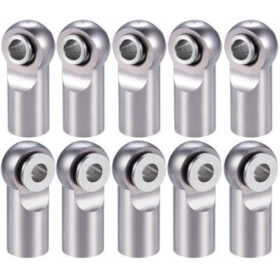 DAIHAOUU 10Pcs Aluminum Alloy M2 M2.5 Rod End Ball Head Joints Holder Tie Right-Hand Screw for RC Model Car Boat Airplane Trucks(M2.5 Titanium)
