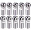 DAIHAOUU 10Pcs Aluminum Alloy M2 M2.5 Rod End Ball Head Joints Holder Tie Right-Hand Screw for RC Model Car Boat Airplane Trucks(M2.5 Titanium) view 1