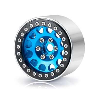 1.9" Beadlock Wheel Rim Extended Wheels Hubs for Axial SCX10 TRX4 TRX6 D90 4WD 1/10 RC Crawler Car Upgrade Parts(Blue 1PCS)