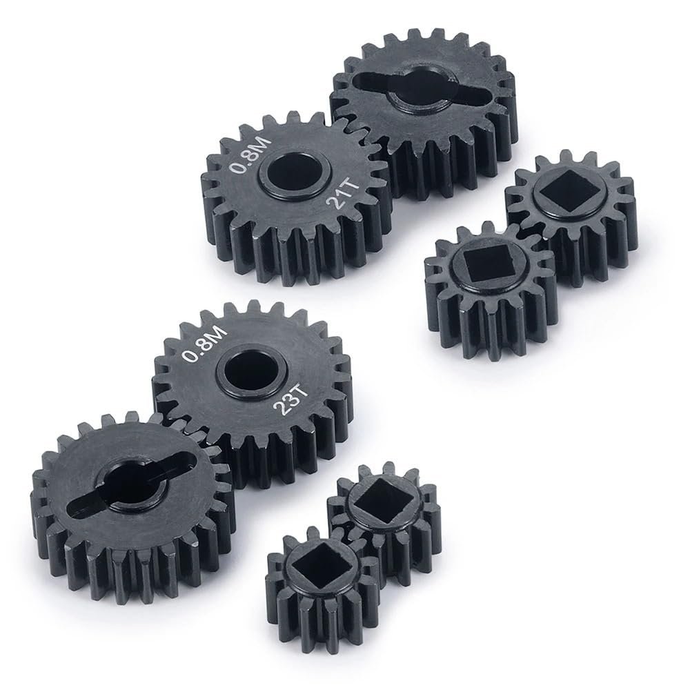 4PCS Metal Portal Axle Gear 14/21T 12/23T for 1/10 RC Crawler Car Axial for SCX10 III for Capra AXI3000 AXI3004 Upgrade Parts(14T 21T)