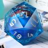55mm LED D20 Dice,DNDND LED 20 Sided DND Dice with Gorgeous Gift Velvet Pouch for Dungeons and Dragons (Fish) view 2