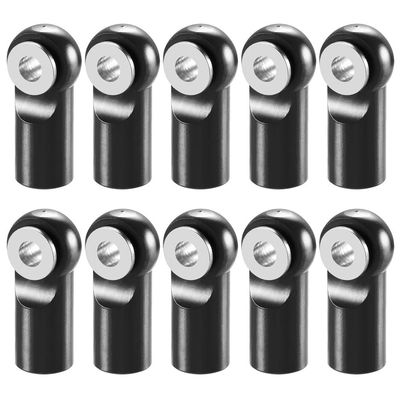DAIHAOUU 10Pcs Aluminum Alloy M2 M2.5 Rod End Ball Head Joints Holder Tie Right-Hand Screw for RC Model Car Boat Airplane Trucks(M2 Black)