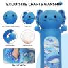36 inch Long Axolotl Plush Body Pillow, Giant Cute Blue Ocean Axolotl Stuffed Animals, Big Salamander Squishy Soft Plushies Toy, Gifts for Kids Girls and Boys, Birthdays, Halloween, Christmas view 2
