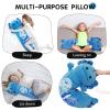 36 inch Long Axolotl Plush Body Pillow, Giant Cute Blue Ocean Axolotl Stuffed Animals, Big Salamander Squishy Soft Plushies Toy, Gifts for Kids Girls and Boys, Birthdays, Halloween, Christmas view 3