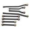 ANGGREK RC Wheelbase Link Rod, 8PCS RC Chassis Linkage with Screws for 4WD CP18P RC Cars (Black) view 1