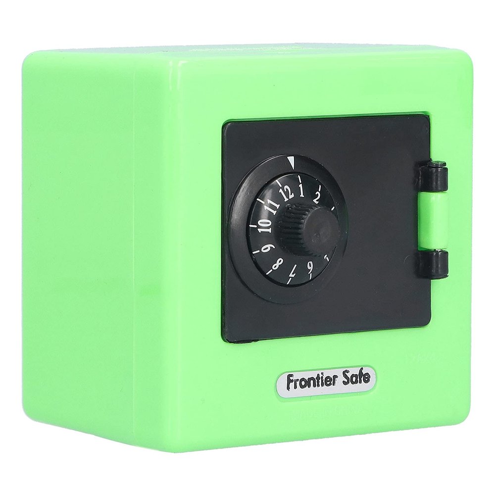 Akozon Kids Bank Storage Box/Cover Children's Safe Simulation with Coded Lock, Mini Money Saving Box for Cash Storage (Green)