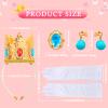 ZIZWO Princess Peach Crown for Kids Girls,Princess Peach Crown Accessories Kit with Gloves Brooch Earrings for Halloween Birthday Party Dress Up view 2