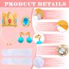 ZIZWO Princess Peach Crown for Kids Girls,Princess Peach Crown Accessories Kit with Gloves Brooch Earrings for Halloween Birthday Party Dress Up view 3