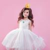 ZIZWO Princess Peach Crown for Kids Girls,Princess Peach Crown Accessories Kit with Gloves Brooch Earrings for Halloween Birthday Party Dress Up view 4