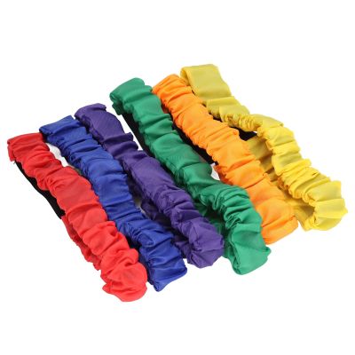Akozon Colorful Nylon Elastic 3 Legged Race Bands for Kids, Adjustable Leggings Props for Outdoor Fun and Educational Teamwork Games
