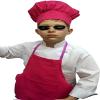 CHEFSKIN Kids Chef Set: 1 Jacket + 1 Hat + 1 Apron, Hot Pink, Size XXS-XXL (XS Fits Kids 3-4) view 1