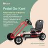 hauck Kids Pedal Go Kart, 4 Wheel Bike Cart, Ride for Ages 4-8, Red - Outdoor Bicycle Karts with Plastic Wheels for Boys and Girls view 2