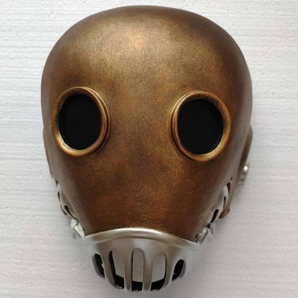 Amonkky Resin Character Mask Halloween Party Props Cosplay Mask Halloween Masquerade Costume Props. (Silver)