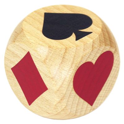 RORTUSAT Marker Dice Euchre Pinochle Bridge Playing Cards Poker Whist Cards Markers Dice Euchre Cube Card Deck Marker Game Dice Wooden Indicator for Euchre Pinochle Bridge Enthusiasts (2 in) (1 Pc)