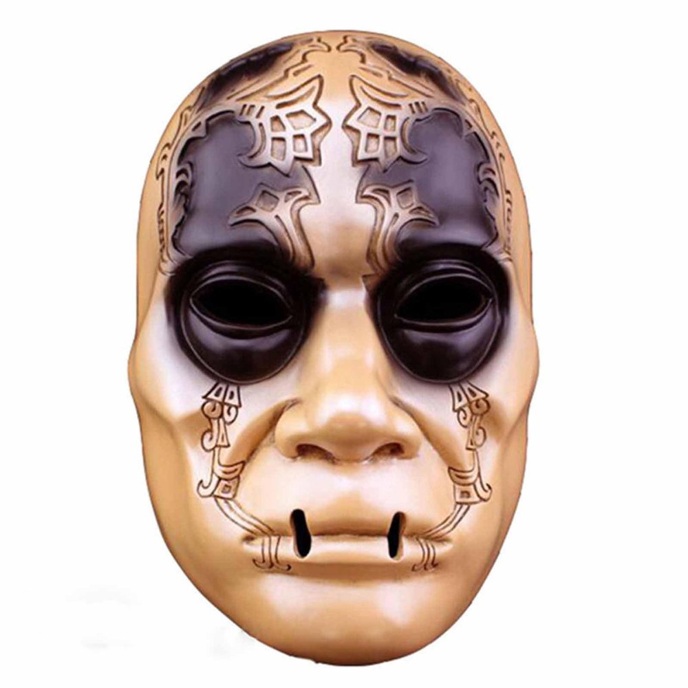 Amonkky Resin Death Eater Mask Halloween Party Props Cosplay Mask Halloween Masquerade Costume Props.