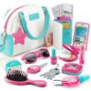 Little Girls' Play Purse - Pretend Play Accessories: Toy Phone, Wallet, Credit Cards, Keys, Makeup for Role Playing, Ages 3-8 view 1