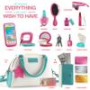 Little Girls' Play Purse - Pretend Play Accessories: Toy Phone, Wallet, Credit Cards, Keys, Makeup for Role Playing, Ages 3-8 view 4