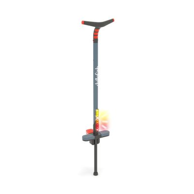 Chillafish Poogi Glow Light-Up Pogo Stick with Centralized Extra Foot Pedal to Balance on One Foot and Versatile Soft-Touch Handgrip for One or Two Hands, Ages 9 and up, Papaya