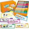 Phonics Flash Cards Word Family Build Book,Learn to Read 30 Read and Rhyme Flip Books,Sight Words Flash Cards Kindergarten Phonics Flip Books for Kids Classroom Homeschool Preschool Learning Activity view 1