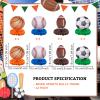 12 Pack Mixed Sports Honeycomb Centerpieces Decorations Football Basketball Baseball Soccer Birthday Table Topper Sign Decors for Boys' Birthday Gameday Celebration Sports Theme Desktop Decoration view 2