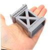 WOONEKY 9pcs Train Bridge Support Risers Replacement Track Accessories for Train Compatible with Major Brands Sturdy Elevation Blocks Grey Green view 2
