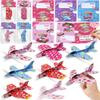 28 Pack Valentine's Day Foam Airplanes for Kids Class, Greeting Cards with Heart Paper Planes for Kids Boys Girls School Classroom Exchange Prizes Valentines Day Gifts Supplies Plane Party Favors view 1
