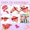 28 Pack Valentine's Day Foam Airplanes for Kids Class, Greeting Cards with Heart Paper Planes for Kids Boys Girls School Classroom Exchange Prizes Valentines Day Gifts Supplies Plane Party Favors view 3
