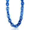 LCPQMZGH Jumbo Plastic Chain Necklace Hip Hop Rapper Gold Chain for Men Halloween Costume Accessory, Blue, 31.5 Inch view 1
