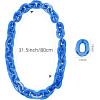 LCPQMZGH Jumbo Plastic Chain Necklace Hip Hop Rapper Gold Chain for Men Halloween Costume Accessory, Blue, 31.5 Inch view 2