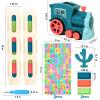 200 PCS Domino Train Toys Set with Stickers, Automatic Dominos Building and Stacking Creative Game, Electric Dominoes Stem Montessori Toys for Kids Autistic Boys Girls 2 3 4 Birthday Easter Gifts view 3