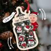 Nazenti Personalized Baby's First Christmas Ornament 2024, Personalized Baby 1st Christmas Ornament, Custom Baby Name, Gift for New Baby Girl, Baby Boy, Baby Keepsake, 4D Shake Babies Ornament view 1